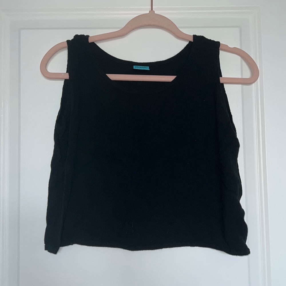 Handmade 90’s Boho Black Crop Top